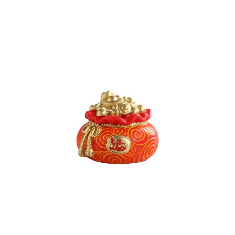 Xile Wufu God of Wealth Figurines for Home and Office Decoration