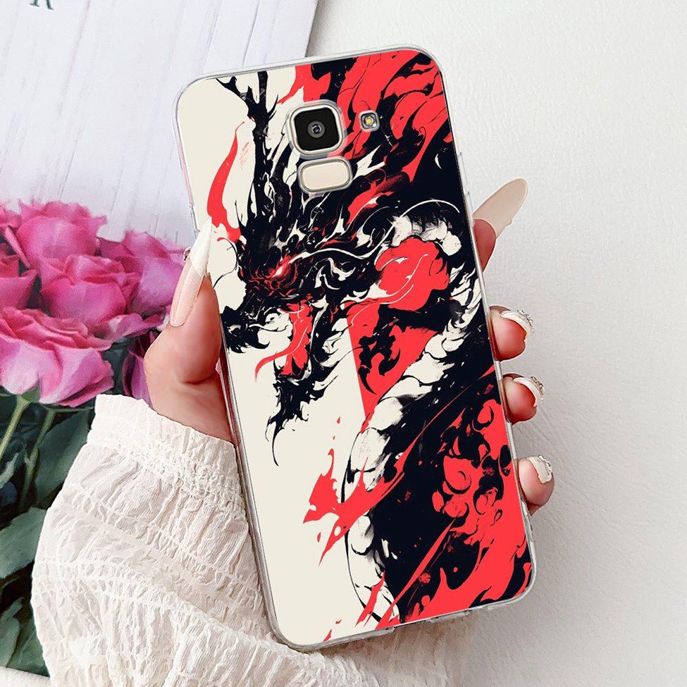 Clear For Samsung J6 2018 Case SM-J600F Cute Fashion Funny Painted Back Cover For Samsung Galaxy J6 2018 Phone Case J600G J600FN