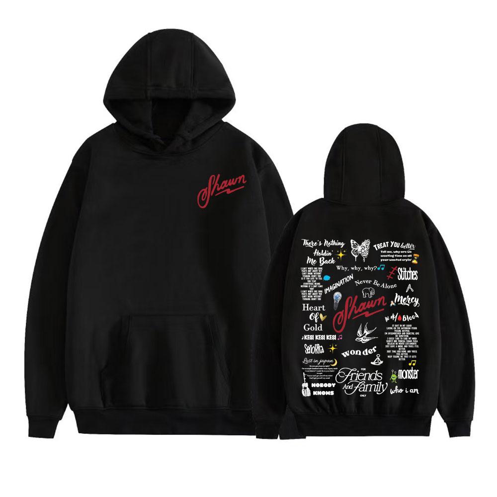 Shawn Mendes Album Tour 2025 Printed Hoodies Men Women Casual Cotton Popular Hoodie Male Vintage Hip Hop Pop Music Sweatshirts S