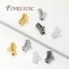 5-15Pcs/Lot 18K Gold Plated Bails For Pendants,Curved Tube Spacer Bead Findings,Beads Bails Connectors For Jewelry Accessories