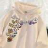 Unisex Oversized Hoodie With Cartoon Skull Dog Print Loose Fit Pullover Sweatshirt Casual Wear