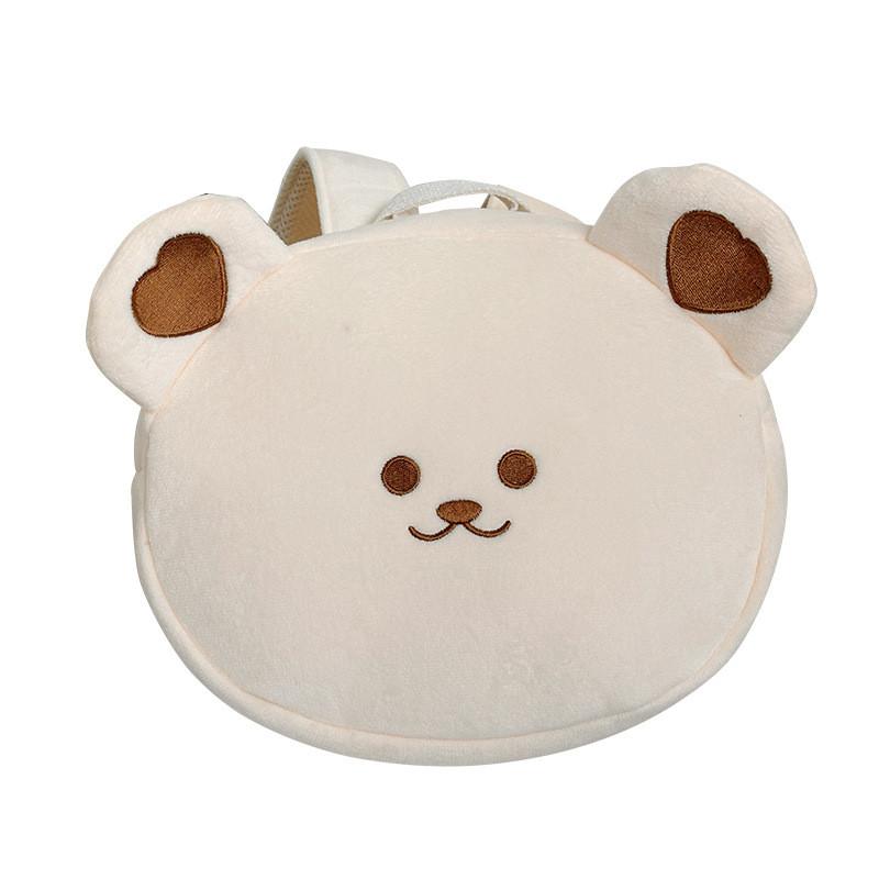 And Versatile Whimsical Plush Backpack For Kids In Pink And Beige For Everyday Use