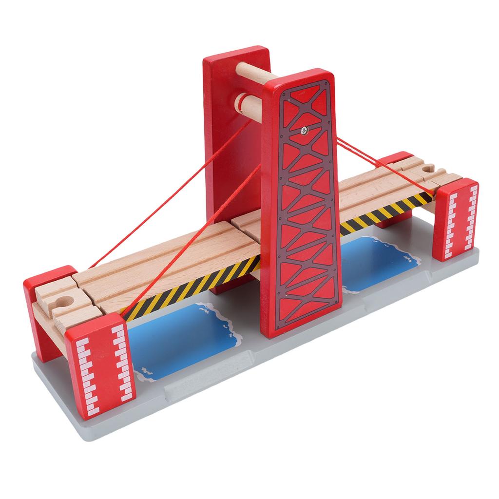 Holz Zugstrecke Brücke Eisenbahnzubehör Zugstrecke Hängebrücke Erweiterbar Pädagogisch