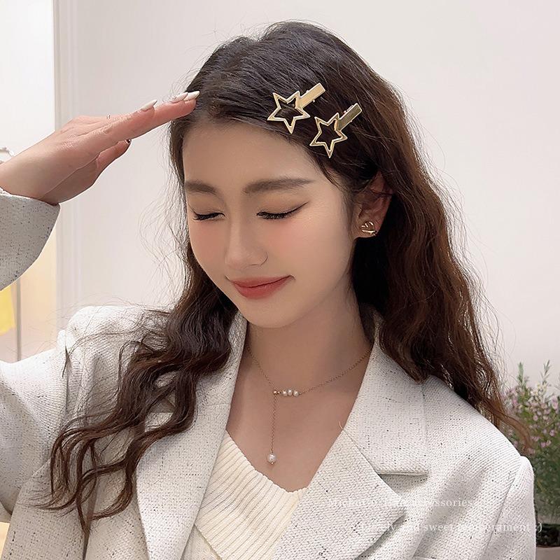 Geometric Star Metal Hairpins Women Girls Kids Hair Clips Pins Barrettes Accessories Hairgrips Headdress Headwear Ornament