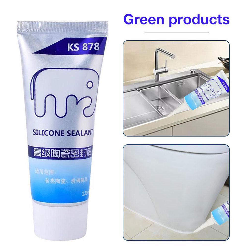 120ml Multipurpose Silicone Sealant Waterproof Caulk for Bathroom Adhesive Kitchen Glue Glass