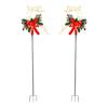 Metal Reindeer Stake Lights Christmas Yard Decor with Garden Ornament Stakes Festive Outdoor Pathway Porch Garden Party Decorations