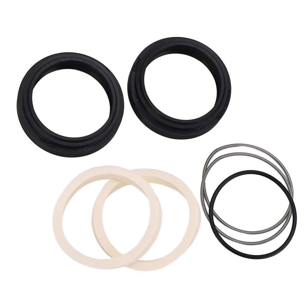 Front Fork Oil Seal Kit Stainless Steel Rubber Mountain Bike Front Fork Damper Oil Seals Replacement for 40mm Inner Tube