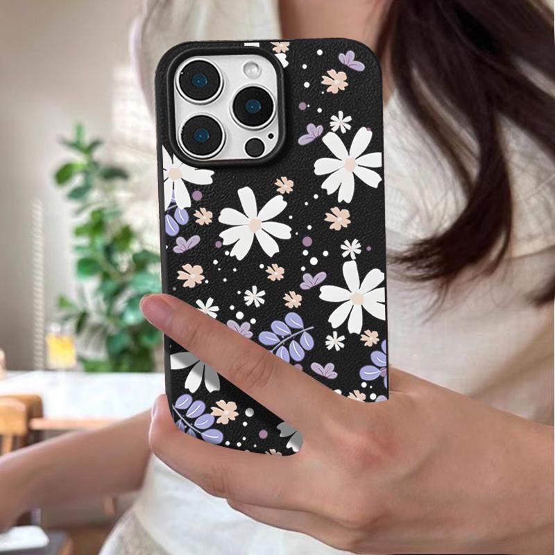 Etui ze wzorem kwiatów na iPhone 16 Pro Max 15 14 13 12 11 Wstrząsoodporne Smukłe Miękkie Silikonowe Etui Cover