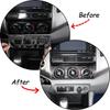 Soft Carbon Fiber Car Center Control Air Conditioning Adjustable Trim Sequins Stickers Trim Fit For Toyota Tacoma 2006 2007 2008 2009 2010 2011 2012