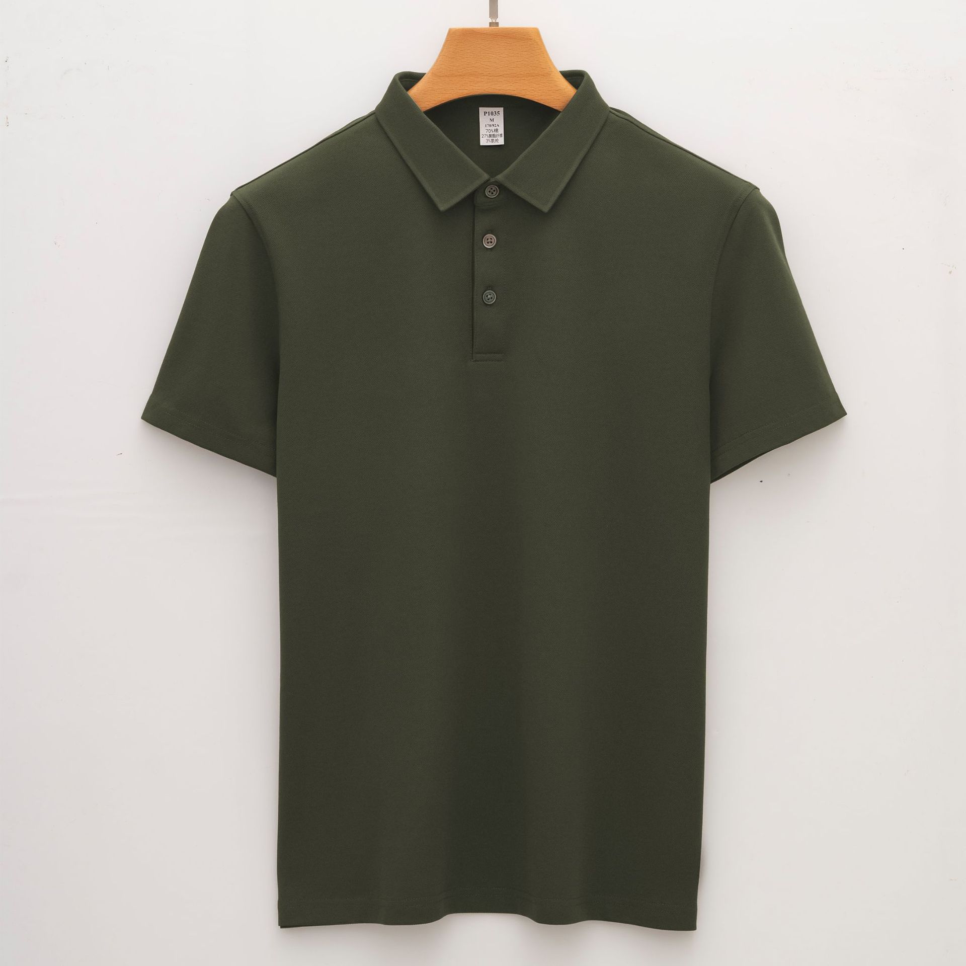 

Рубашка поло с воротником из хлопка, мужская футболка с короткими рукавами, деловая длинная бархатная рубашка поло с воротником без отметин 3XL