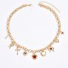 Cross Pendant Fashion Exaggerated Love Necklace Women's Sweet Bow Imitation Pearl Neck Chain