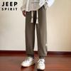 JEEP SPIRIT Men's Waffle Knit Casual Sweatpants