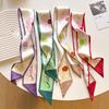 Vintage French Long Decorative Ribbon Korean Tied Hair Silk Scarf Headband Streamer Women's Spring and Autumn Braided Hair Scarf