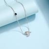 Mori Style Collarbone Chain Fishbone Necklace with Zircon for Women - Creative & Trendy Small Fish Design