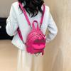 Backpack European and American fashion PU premium sense backpack bag rivet punk style trend bag mini small backpack