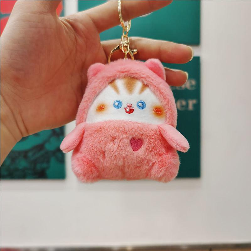Adorable Cat Keychain Plush Doll Soft Fabric Toy Wholesale Perfect Gift