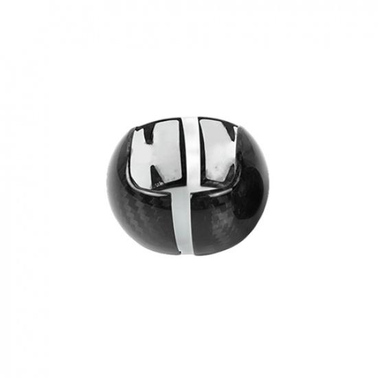Hard Carbon Fiber Console Manual Gear Shift Knob Stick Case For Mustang 15-23