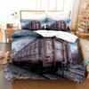Steam Engine Duvet Cover Set Transportation Old Train King Queen Full Size Polyester Bedding Set for Teen Boys Adult Living Room
