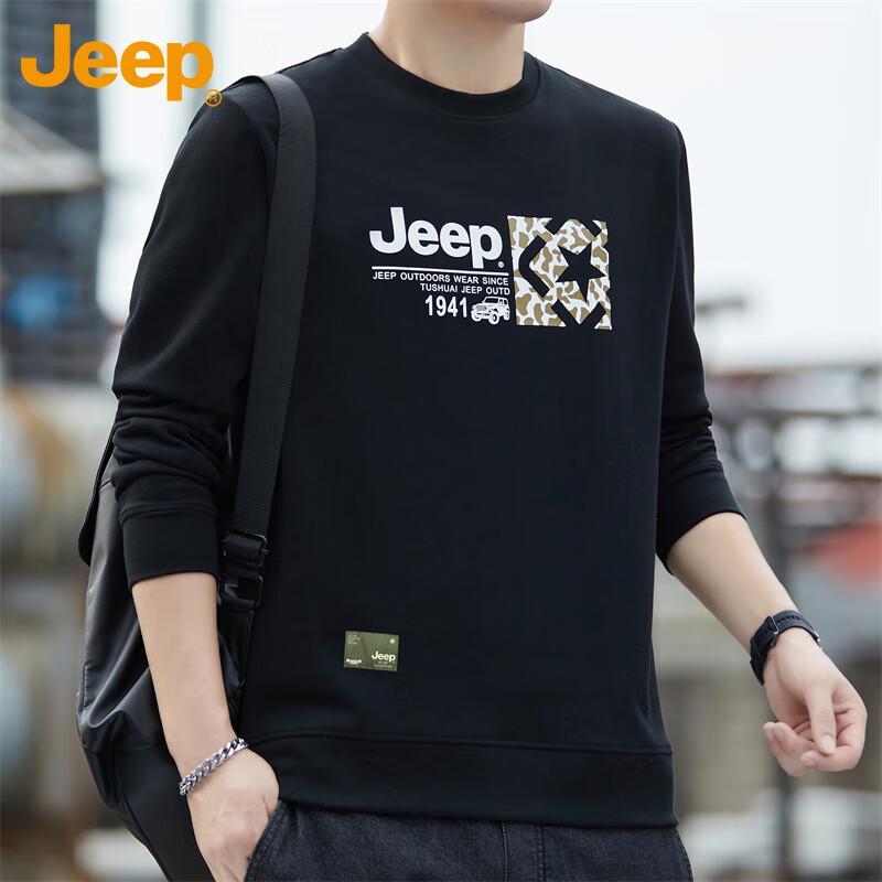 Jeep Men's Round Neck Long Sleeve Sweatshirt