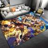 "Golden Armored Warriors Anime Design Carpet for Living Room Decor" Suitable for use as an anti-slip for living room bedroom sofas
