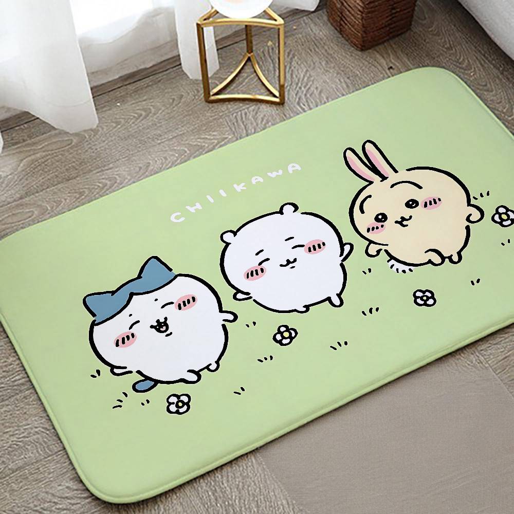 Cute Cartoon C-chiikawa Floor Mats Home Laundry Rug Carpet For Living Room Decor Lounge Area Anti-slip Foot Mat Entrance Doormat