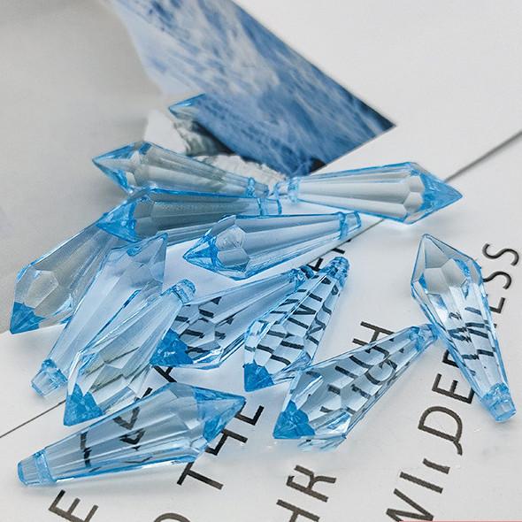 Fashion DIY Colorful Stone 11*33mm 16*50mmJewelry Drop Tip Ice Beads Hanging Beads Acrylic Stone Pendant for Prom Dress