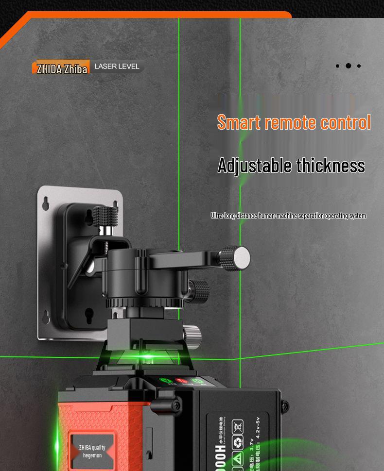 German 12-Line Green Laser Level: High Precision, High Brightness, Outdoor Auto-Leveling