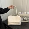Faux Leather Tote Bag for Women Minimalist Magnetic Closure Shoulder Handbag