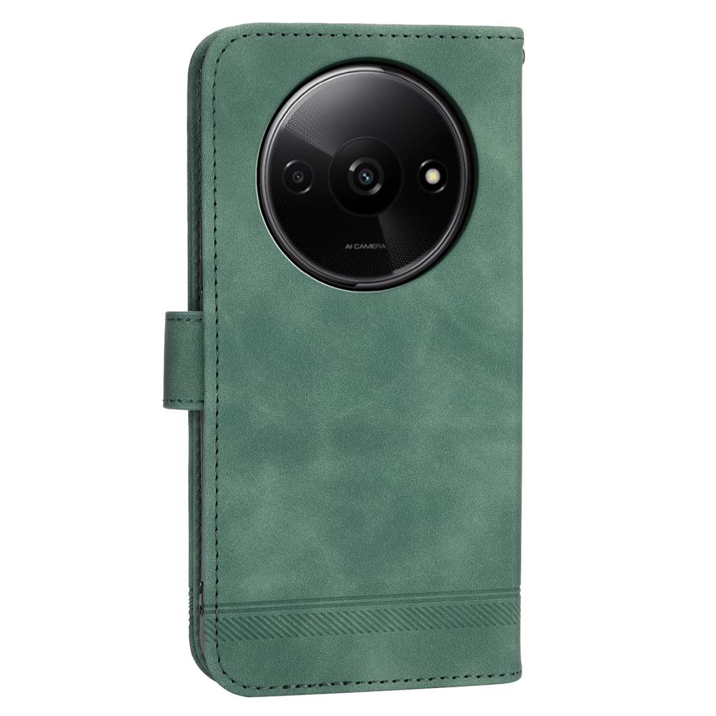 DIERFENG DF-03 Flip Cover for Xiaomi Redmi A3/Poco C61 4G Shockproof Imprinted Wallet Stand Mobile Leather Case