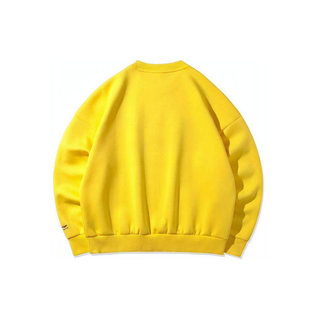 Li Ning Sweatshirts Women's Yellow Crew Neck Moderate Regular AWDQB10-2