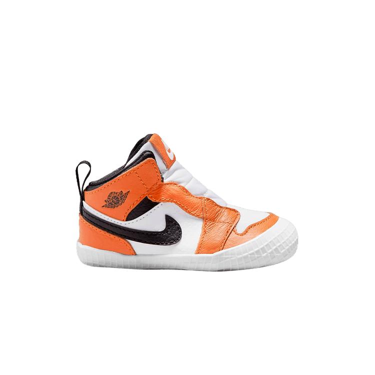 

Детские кроссовки Air Jordan 1 Crib Bootie Shattered Backboard Away Orange Sail Black AT3745-113