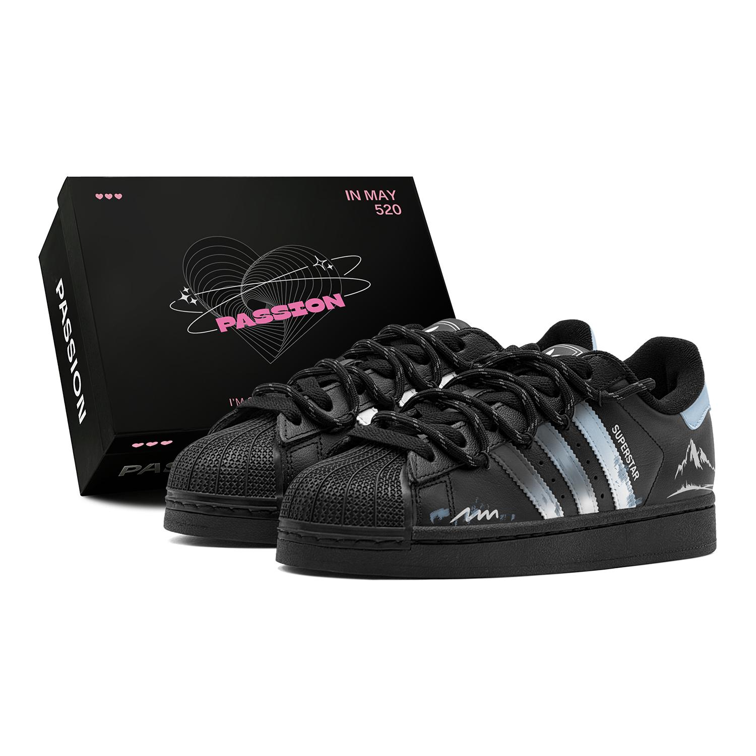 

Adidas Originals Superstar 2 Couple s, Misty Peak, Gorpcore Low top Skateboard Shoes Unisex Blue Gray White JH9977(TeamS1-S-BOX) 38⅔