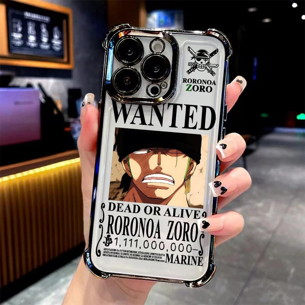 

Anime o-ones-l-luffys p-pieces Plating Phone Case For Samsung S26 S25 S24 S23 S22 Note20 Edge Plus Ultra 4G 5G Anti Fall Airbag Samsung S20 FE