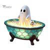 Cute Puppy In Tub Statue Ghost Bubble Bath Lamp, Night Light Halloween Decor, Decorative Spooky Home Decor for Parties & Lamp Indoor Bedroom