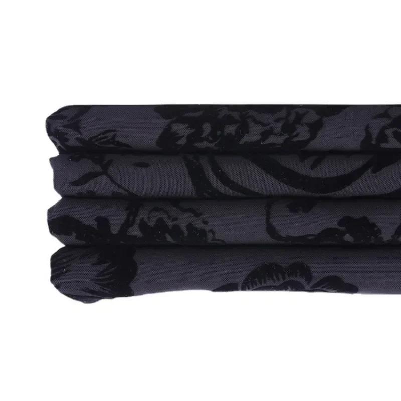 1yard Black Leopard Zebra Print Mesh Fabric Stretchy Flocking Lace Fabric Spandex Velvet Fabrics for DIY Sewing Clothing