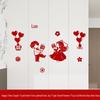 Wedding Room & Wardrobe Decor Set: Groom's Bedroom Double Happiness Stickers