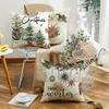 Christmas Atmosphere, Festive and Warm Christmas Tree Decoration, Linen Pillow Case, Home Bedroom Sofa Cushion
