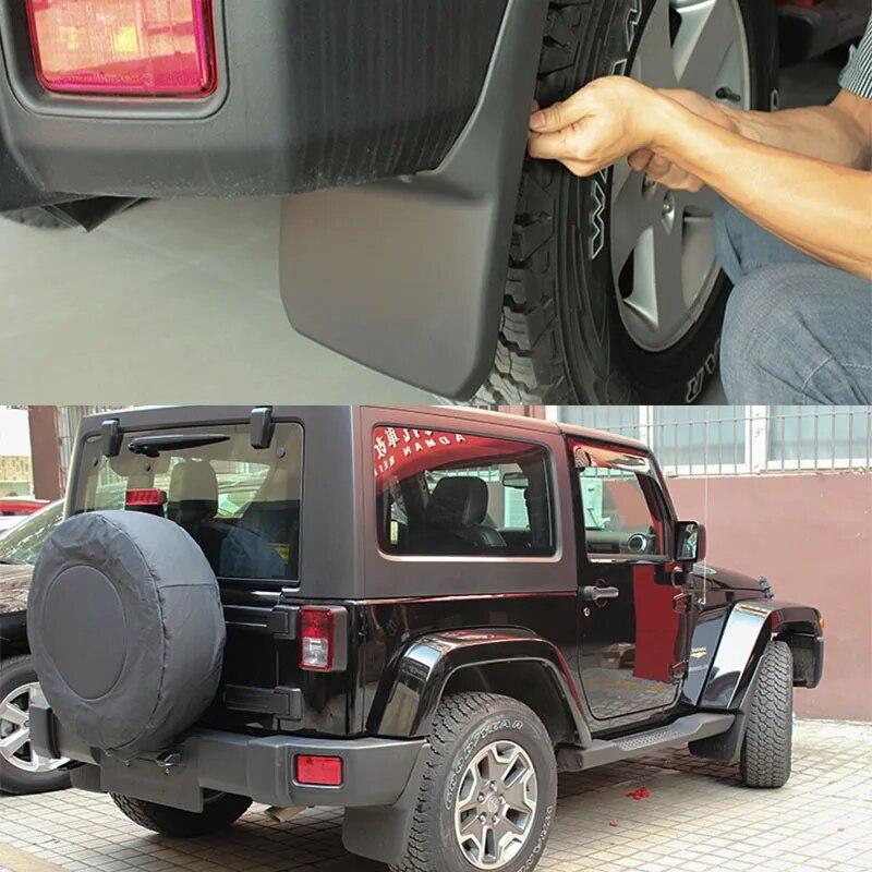 Sprutlapper For Jeep Wrangler Sahara JK 2004-2017 Mudguards Skjerm Sprutlapp Skjermer biltilbehør Foran Bak 4 STK