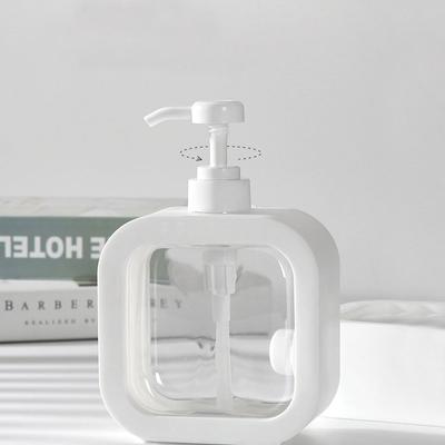 Ins Grande Capacidade Branco Transparente Dispensador de Sabão/500ML Quadrado Vazio Garrafa Para Desinfetante para as Mãos Cosméticos Shampoo Sabonete Líquido