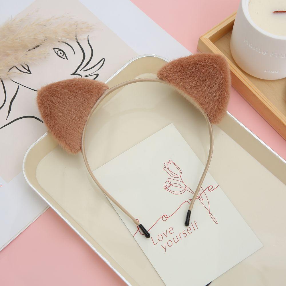 Cat Ears Furry Headbands for Women and Girls, Makeup of Party Decoration, Daily Wearing, Cute