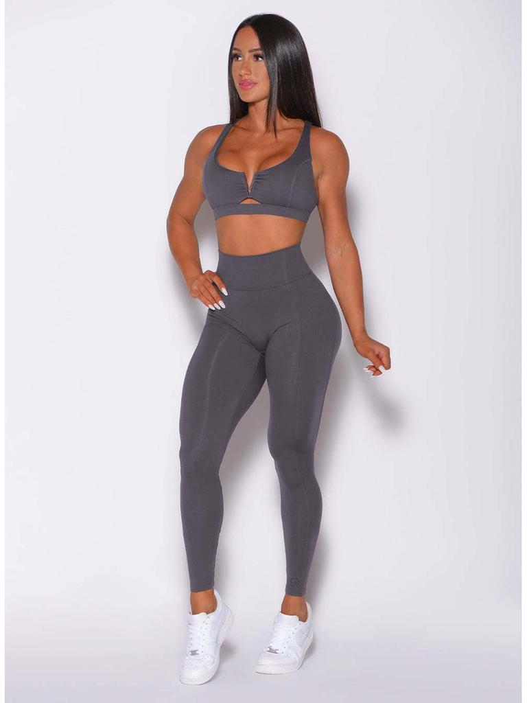 Spring/Summer Shockproof Sports Top & High-Waist Yoga Leggings Set