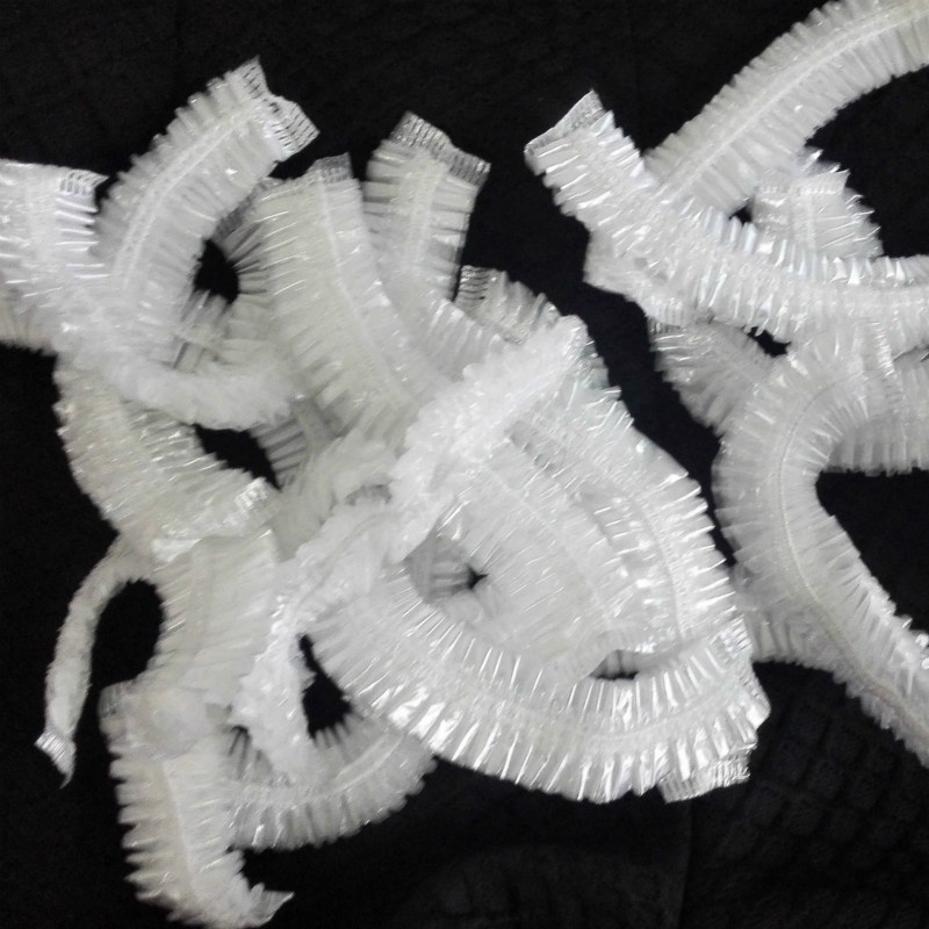 50 Pcs Disposable Shower Cap With Enlarged Thickness Transparent Hair Dye Waterproof And Oil Resistant Shower Head Cover