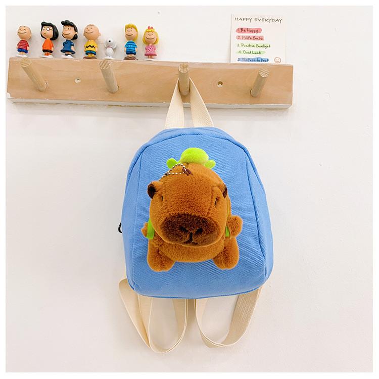 Childrens Schoolbag Capybara Plush Toy Backpack Cartoon Outdoor Backpack Snack