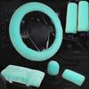 6Pcs/Set Soft Fluffy Car Steering Wheel Cover Seat Belt Shoulder Pads Warm Gear Shift Cover Car Accessory Winter