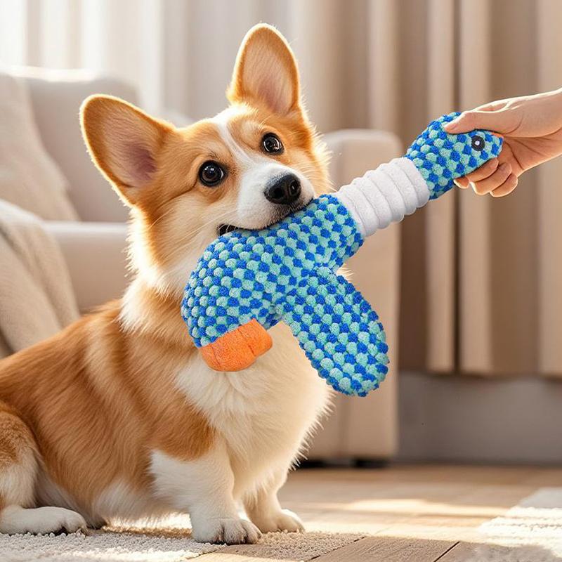 Pet Vocalizing Wild Goose Toy Dog Chewable Teething Stick Boredom Relieving Plush Doll Small Dog Universal Product