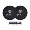 Car Stickers 2pcs Car Coaster Anti Slip Mat Water Cup Pad Accessories For Alfa Romeo GT Stelvio F1 Brera Volante Tonale Gloria D QA4