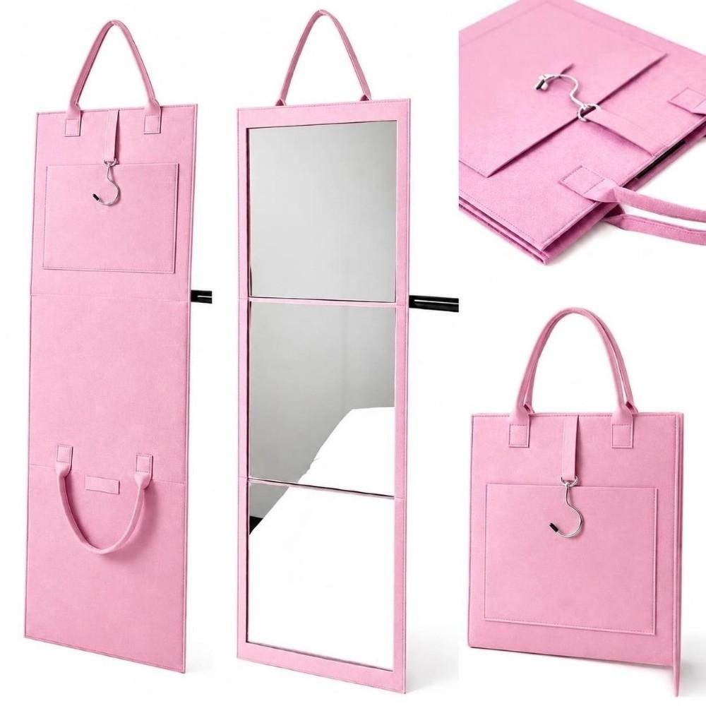 Foldable Travel Mirror Shatterproof Makeup Mirror Makeup Mirror Full Body Mirror Dormitory