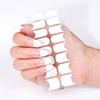 16Pcspack French Nail Art Stickers Black White Solid Color Minimalist Nail Polish Film Party Daily Nail Decoration Stickers