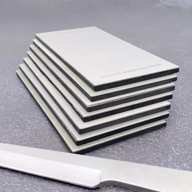 1000 1500 Girt Diamond Plate with EVA Base Professional Sharpening Stone Grinder Whetstone Knife Sharpener System Accessories