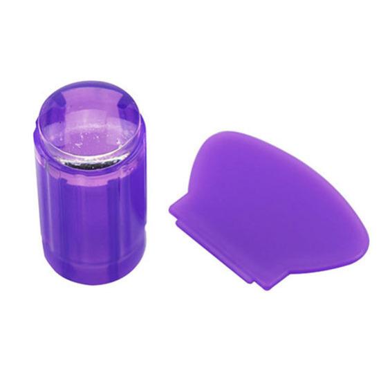 Clear Nail Art Jelly Stamper Stamp Scraper Set Polish Stamping Manicure Tools